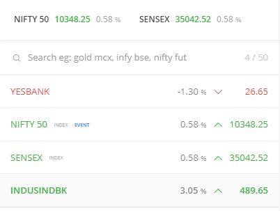 Zerodha-Universal-Search-Bar
