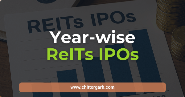 Year-wise ReITs IPOs in India