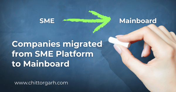 Companies migrated from SME to mainboard