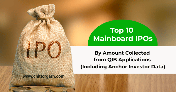 Top 10 Mainboard IPOs by QIB & Anchor Investor Application Amount in India |Largest Indian IPOs by institutional demand