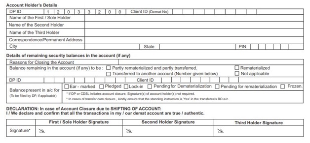 Enter Demat Account Information