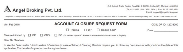 Choose the account to close