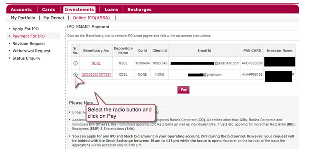 Axis Bank - Apply IPO Online