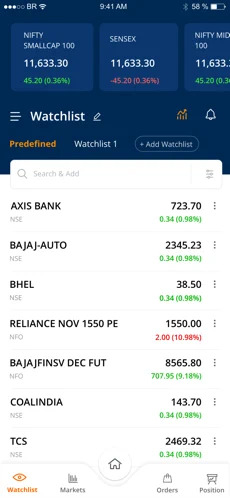 Bajaj Financial Mobile App Review - Watchlist