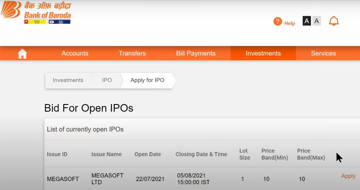 Bank of Baroda IPO Application - Choose IPO
