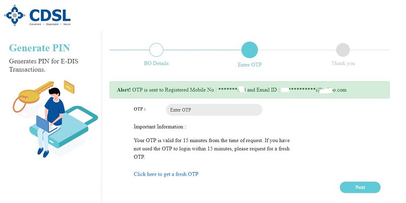 CDSL TPIN Generation Demo 3