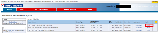 apply IPO online