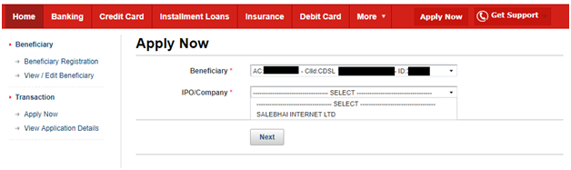 apply IPO online