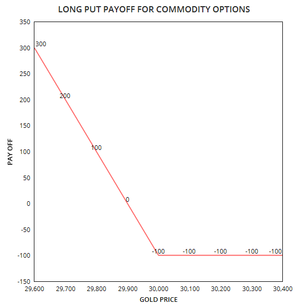 Long Put Commodity Option Position