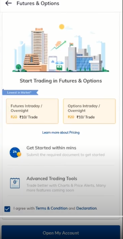 Step 2 to activate F&O trading in Paytm Money