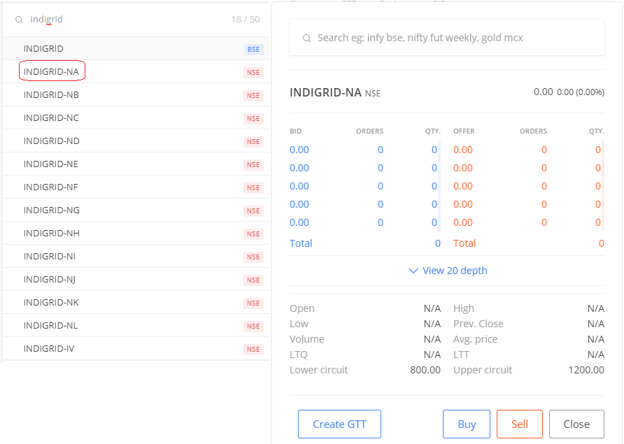 Zerodha NCD Buy Example